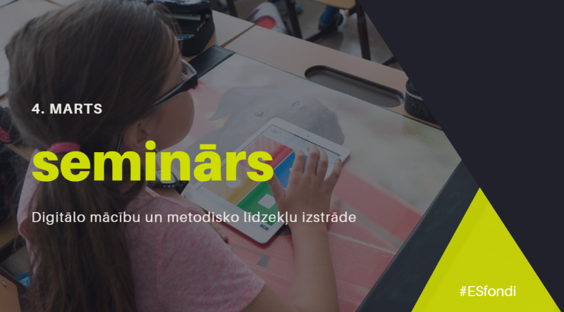 CFLA aicina komersantus uz semināru par ES fondu atbalstu digitālo mācību līdzekļu izstrādei