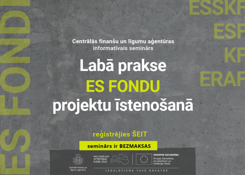 CFLA aicina uz rudens semināru ciklu “Labā prakse ES fondu projektu īstenošanā”